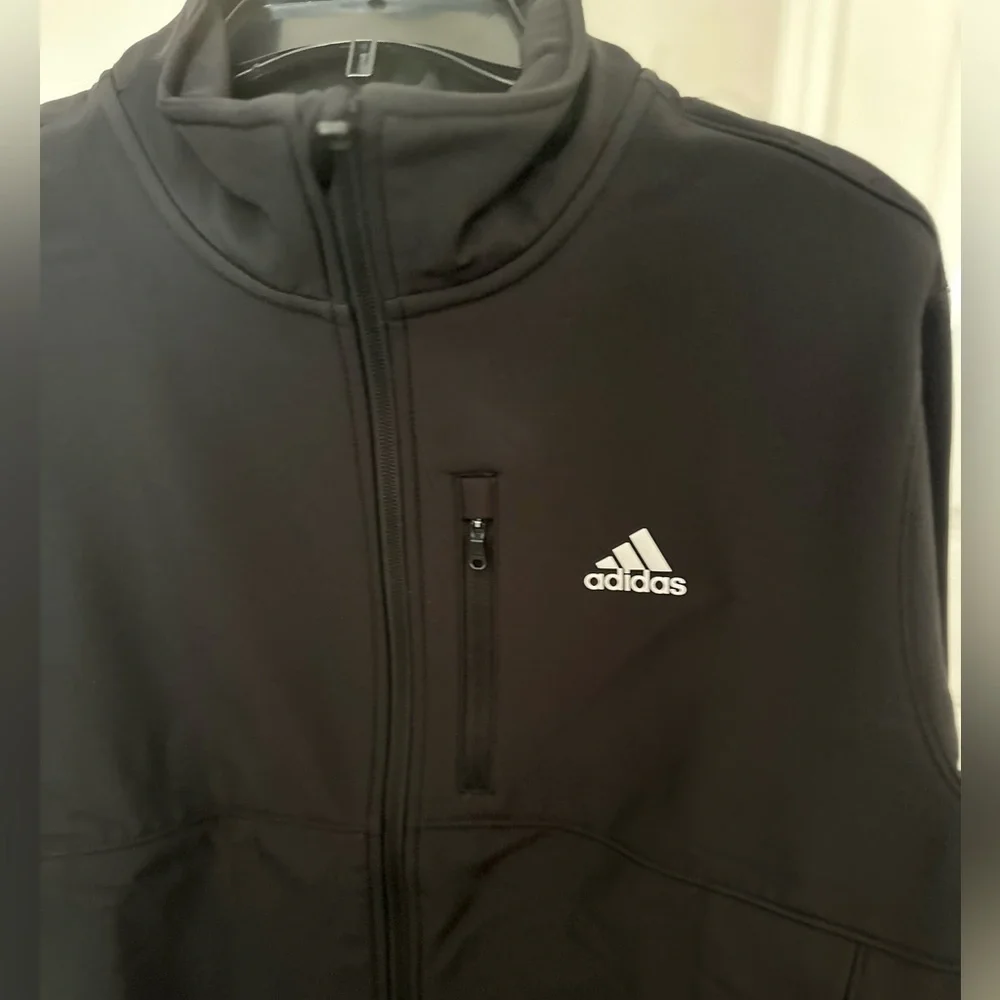 Adidas‎ Golf Softshell, Fleece Lined, Full Zip Golf Jacket Black Medium. NWT.